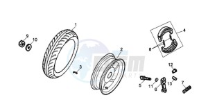 JET 4 125cc drawing REAR WHEEL / CENTRAL STAND