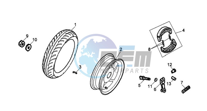 REAR WHEEL / CENTRAL STAND