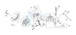 JET SPORT X R 50 drawing REAR WHEEL / CENTRAL STAND