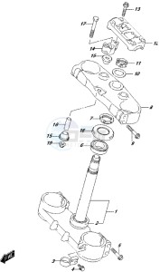 RM-Z250 drawing STEERING STEM