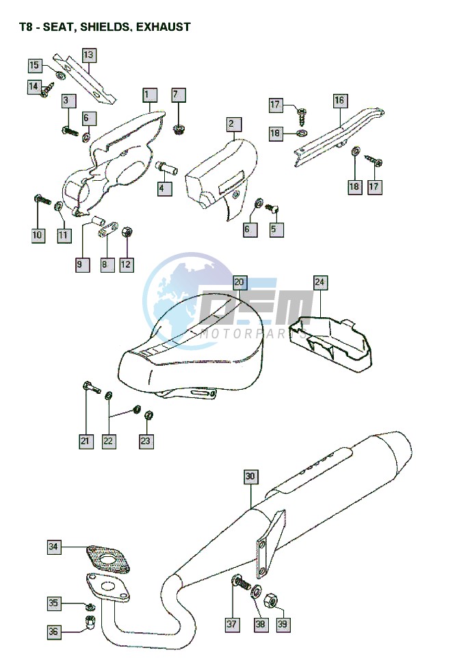 Seat-shields-exhaust