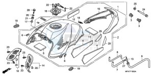 CB1000RAA France - (F / ABS CMF) drawing FUEL TANK