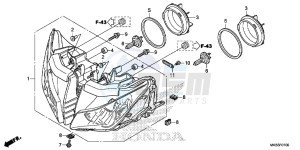 CBR1000SAG CBR1000 ED drawing HEADLIGHT