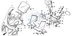 NT650V DEAUVILLE drawing UPPER COWL