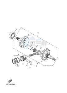 TT-R50E (BEG3) drawing CRANKSHAFT & PISTON