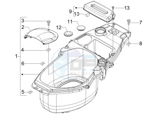 Fly 50 4t drawing Helmet box - Undersaddle