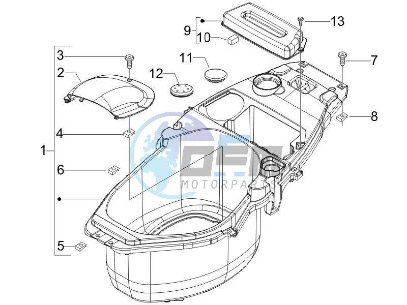 Helmet box - Undersaddle