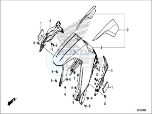 CRF1000DH 2ED - (2ED) drawing FRONT FENDER