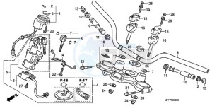 XL700VA9 Europe Direct - (ED / ABS) drawing HANDLE PIPE/TOP BRIDGE