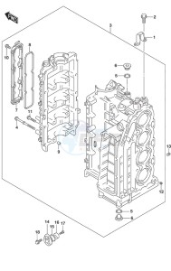 DF 140A drawing Cylinder Block S/N 14003F-510250 to 14003F-51XXXX S/N 14003Z-510026 to 14003Z-51XXXX