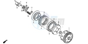 CG125 drawing CLUTCH (1)