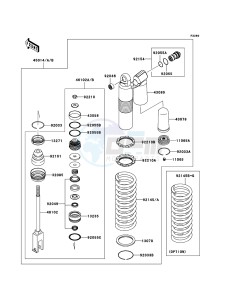 KX250F KX250W9F EU drawing Shock Absorber(s)