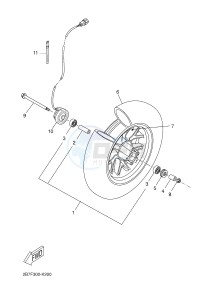 CW50N BOOSTER NAKED (2B7N 2B7N) drawing FRONT WHEEL