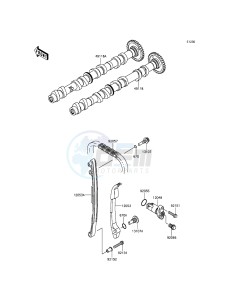 Z800 ABS ZR800DDS UF (UK FA) XX (EU ME A(FRICA) drawing Camshaft(s)/Tensioner