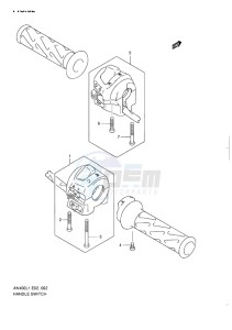 AN400 ABS BURGMAN EU drawing HANDLE SWITCH