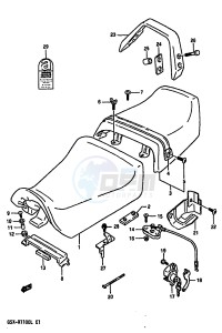 GSX-R1100 (K-L) drawing SEAT (MODEL K)