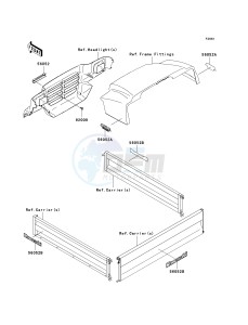 KAF620 G MULE 3000 (G1-G5) MULE 3000 drawing DECALS-- KAF620-G1_G2- -