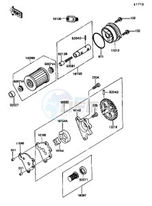 KL 650 A [KLR650] (A6-A9) [KLR650] drawing OIL PUMP