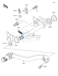 KX85 KX85CJF EU drawing Gear Change Mechanism