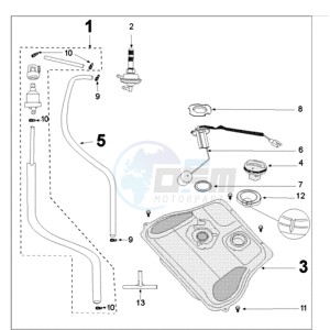 TWEET 50 PMX drawing TANK AND FUEL PUMP