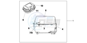 XL700VB drawing TOP BOX 45L (ON/OFF)