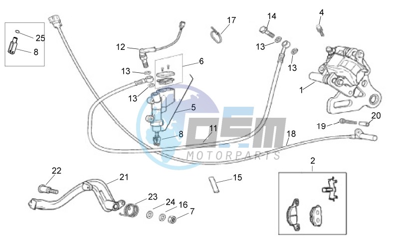 Rear brake caliper