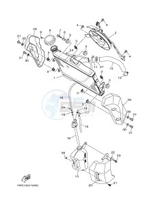 MT07 700 (1WS7 1WS9) drawing RADIATOR & HOSE