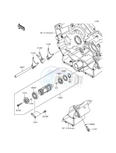 VULCAN 900 CUSTOM VN900CFFA GB XX (EU ME A(FRICA) drawing Gear Change Drum/Shift Fork(s)