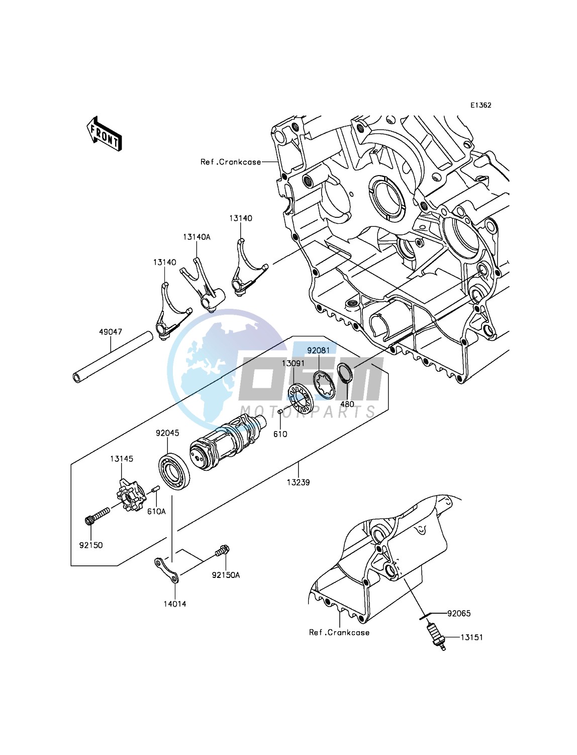 Gear Change Drum/Shift Fork(s)