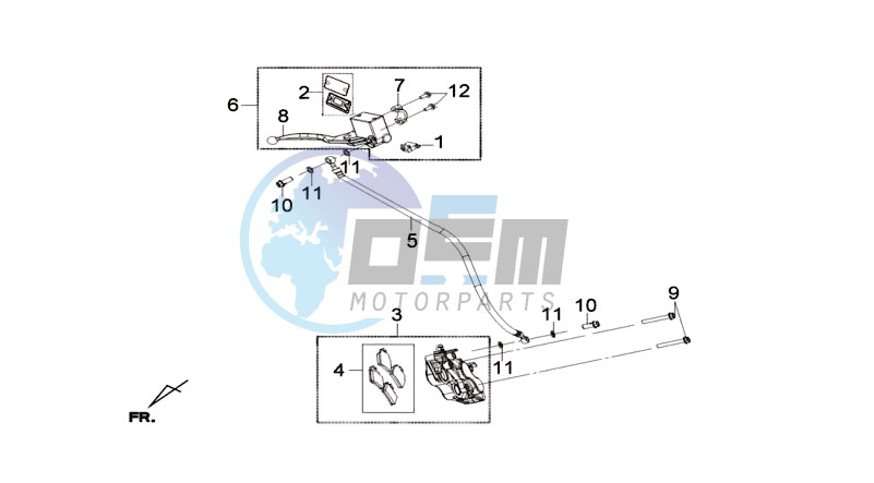 BRAKE CALIPER FOR / BRAKE LEVER CPL