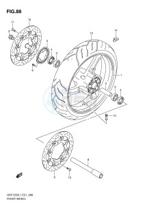 GSF1250 (E21) Bandit drawing FRONT WHEEL (GSF1250AL1 E24)