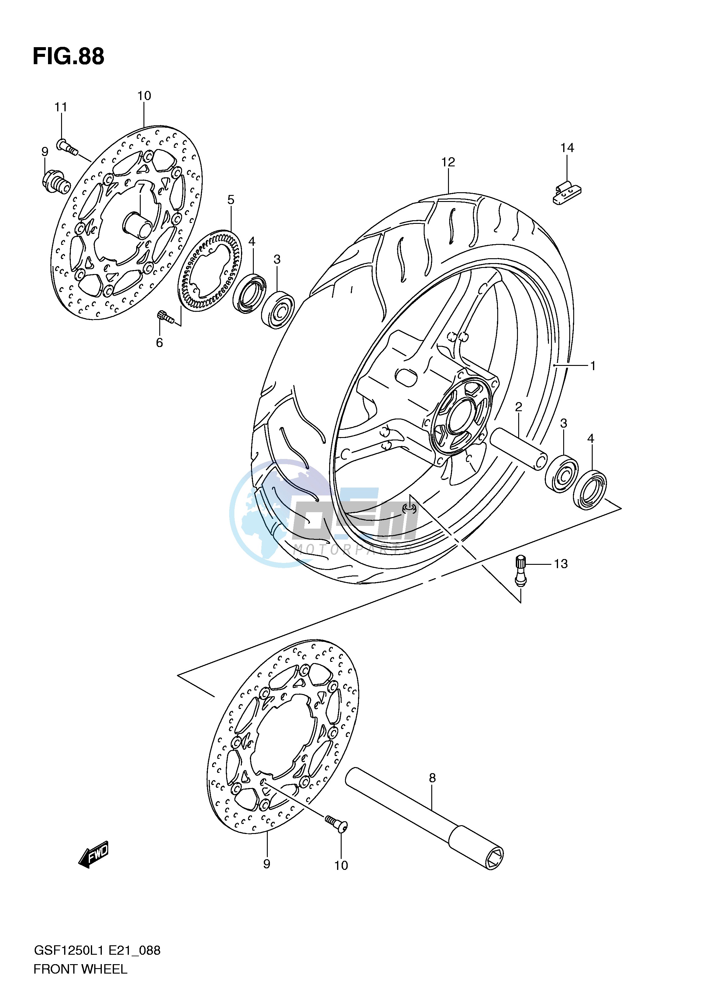 FRONT WHEEL (GSF1250AL1 E24)