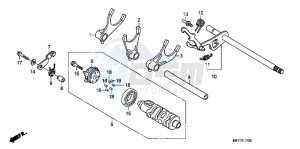 XL700VAB TRANSALP E drawing GEARSHIFT DRUM