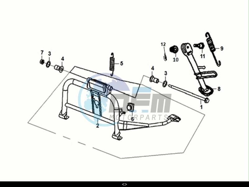 MAIN STAND - KICK STARTER ARM