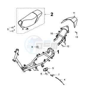 VIVA SL2A BE drawing FRAME AND SADDLE