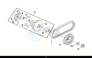 CRUISYM a 300 (LV30W2-EU) (M1) drawing MOVABLE DRIVE FACE ASSY.