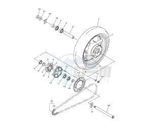 FZ8-N 800 drawing REAR WHEEL