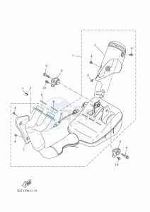 XSR700 MTM690-U (BLH1) drawing EXHAUST