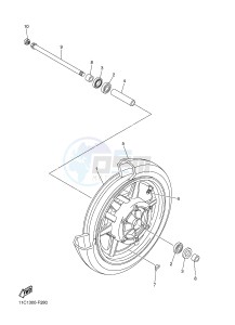 XVS1300A MIDNIGHT STAR (12C6) drawing FRONT WHEEL