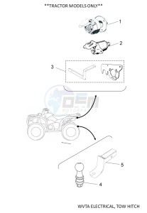 YFM450FWBD KODIAK 450 (BB5M) drawing WVTA ELECTRICAL, TOW HITCH