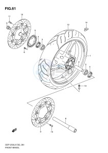 GSF1250 (E2) Bandit drawing FRONT WHEEL (GSF1250AL0)