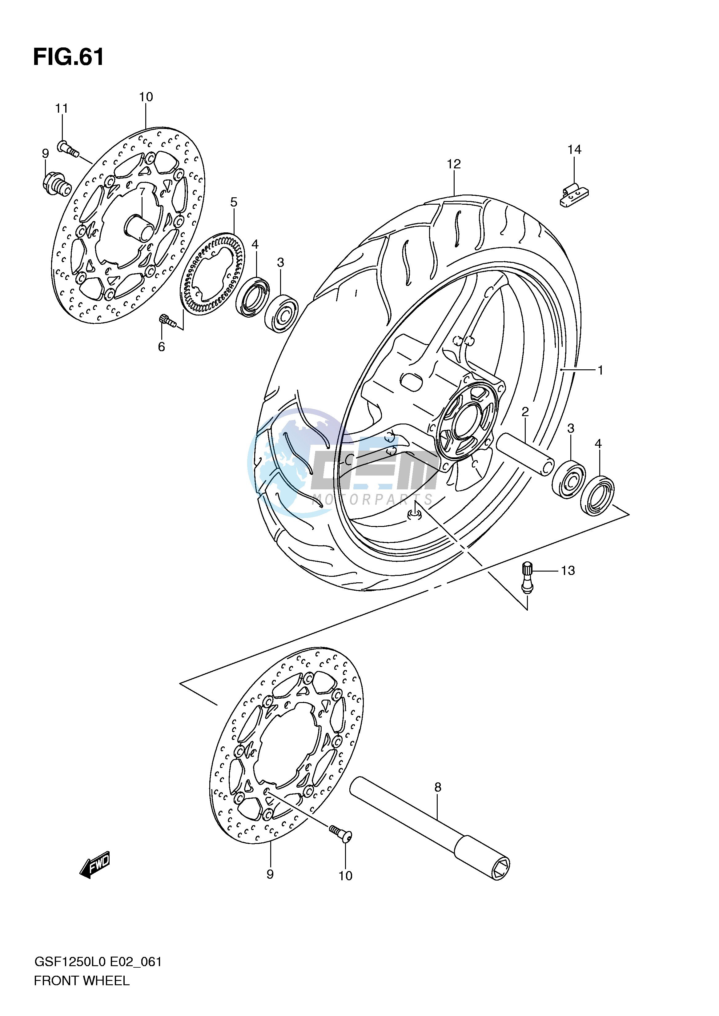 FRONT WHEEL (GSF1250AL0)