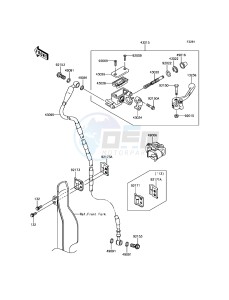 KLX450R KLX450AFF EU drawing Front Master Cylinder