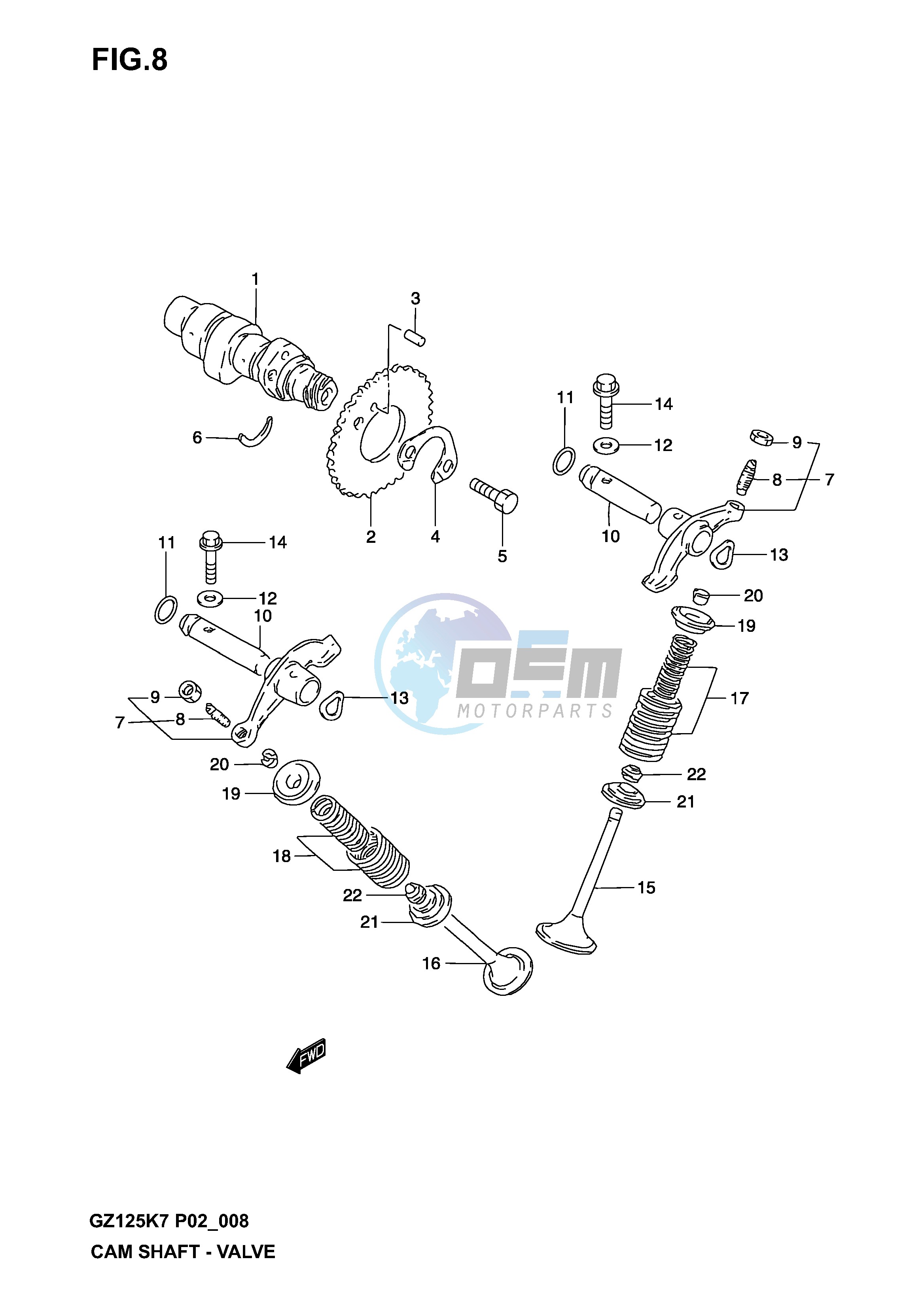 CAMSHAFT-VALVE (MODEL K3)