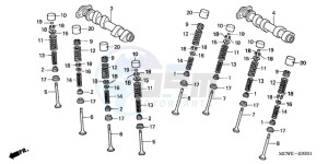 VFR800A9 ED / ABS MME TWO drawing CAMSHAFT/VALVE (REAR)