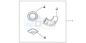 CBR1000RRA Europe Direct - (ED / HRC) drawing CARBON CRANKCASE COVER SET