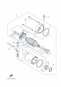 YXM700E YXM70VPAK (B5FH) drawing STARTING MOTOR