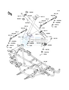 KVF360 4x4 KVF360A6F EU GB drawing Frame