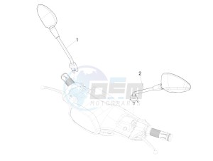 SPRINT 150 4T 3V IE ABS E3 (EMEA) drawing Driving mirror/s