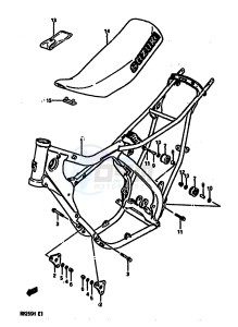 RM250 (G-H) drawing FRAME-SEAT (MODEL G)